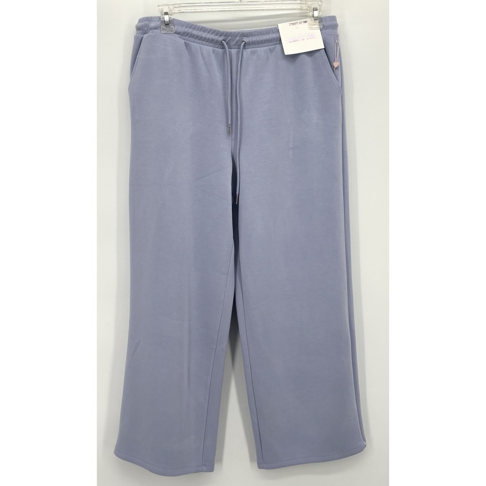 Always You Straight Leg Lounge Pants XL Lavender Thick Soft Stretch Pockets‎ NWT